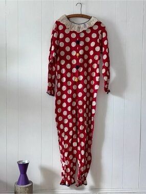 antique vintage 1930s home made cotton/muslin pierrot/clown costume